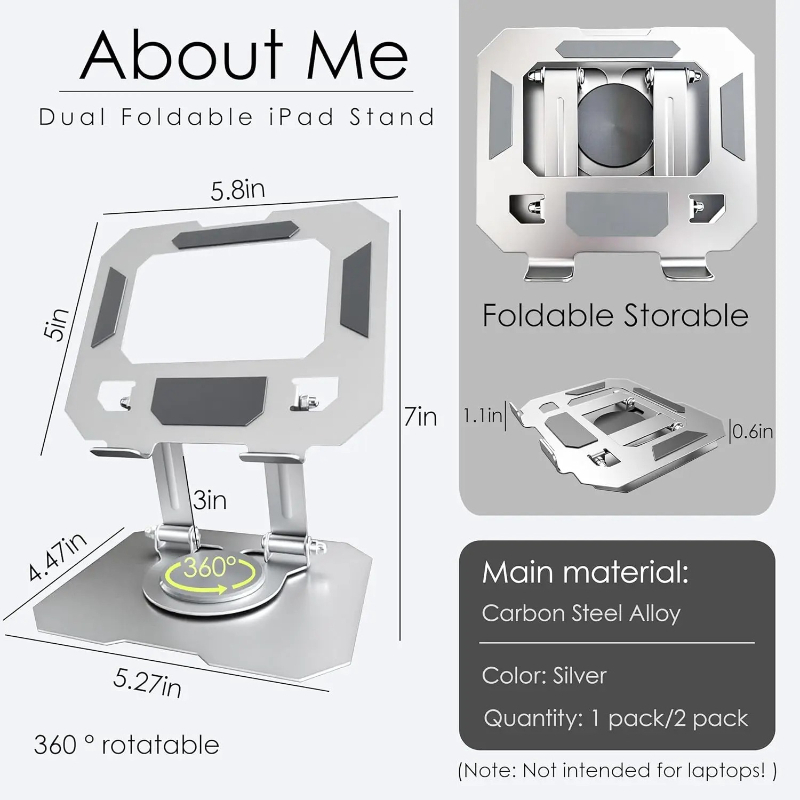 360 Rotatable Metal Tablet Sta - Cooling Stand Tablet ulasan dan harga