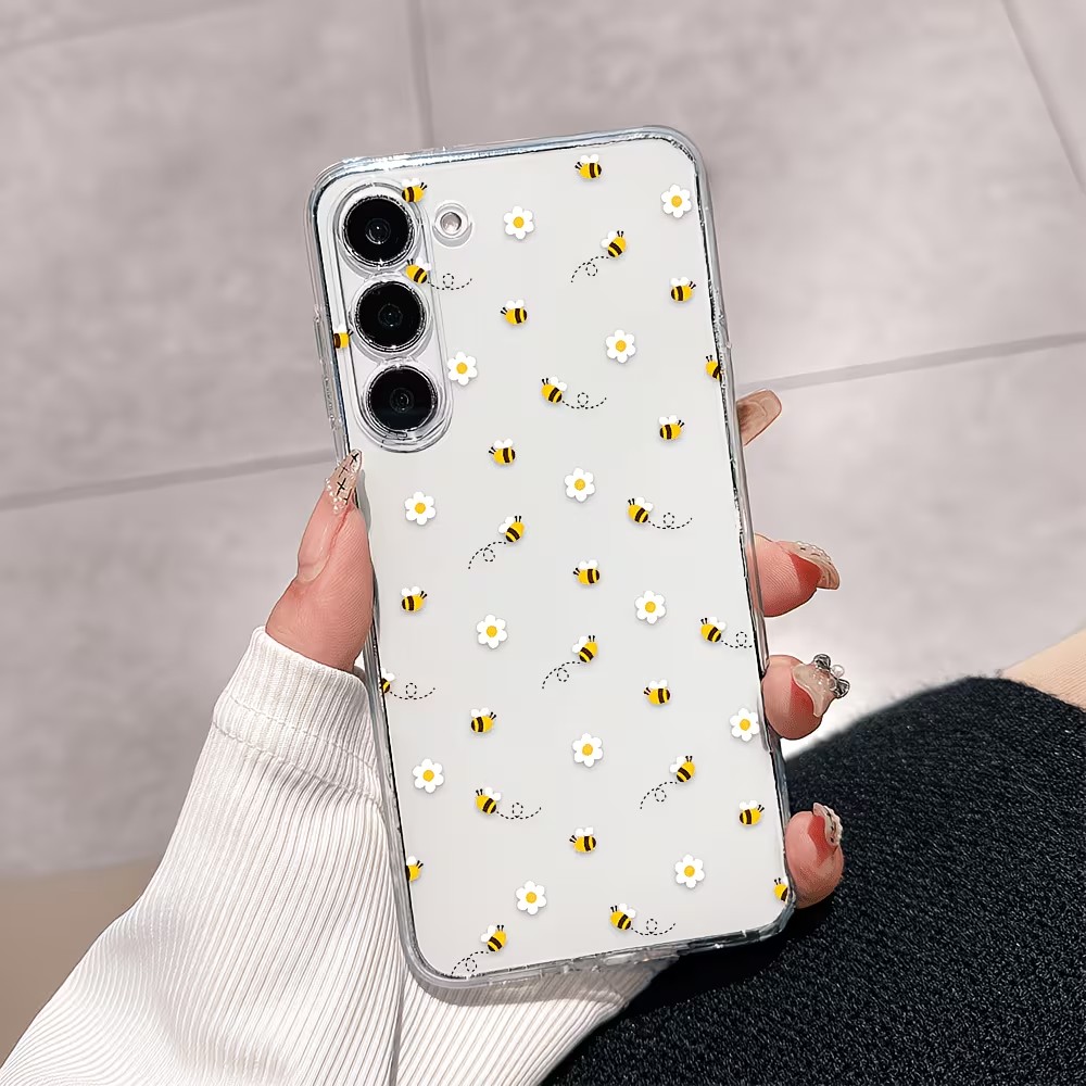 Transparent TPU Cute Bee Daisy - Samsung Galaxy A55 ulasan dan harga