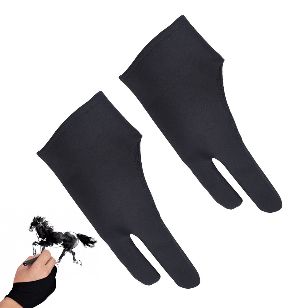 2Pcs Two Finger Drawing Gloves - Drawing Glove Artist ulasan dan harga