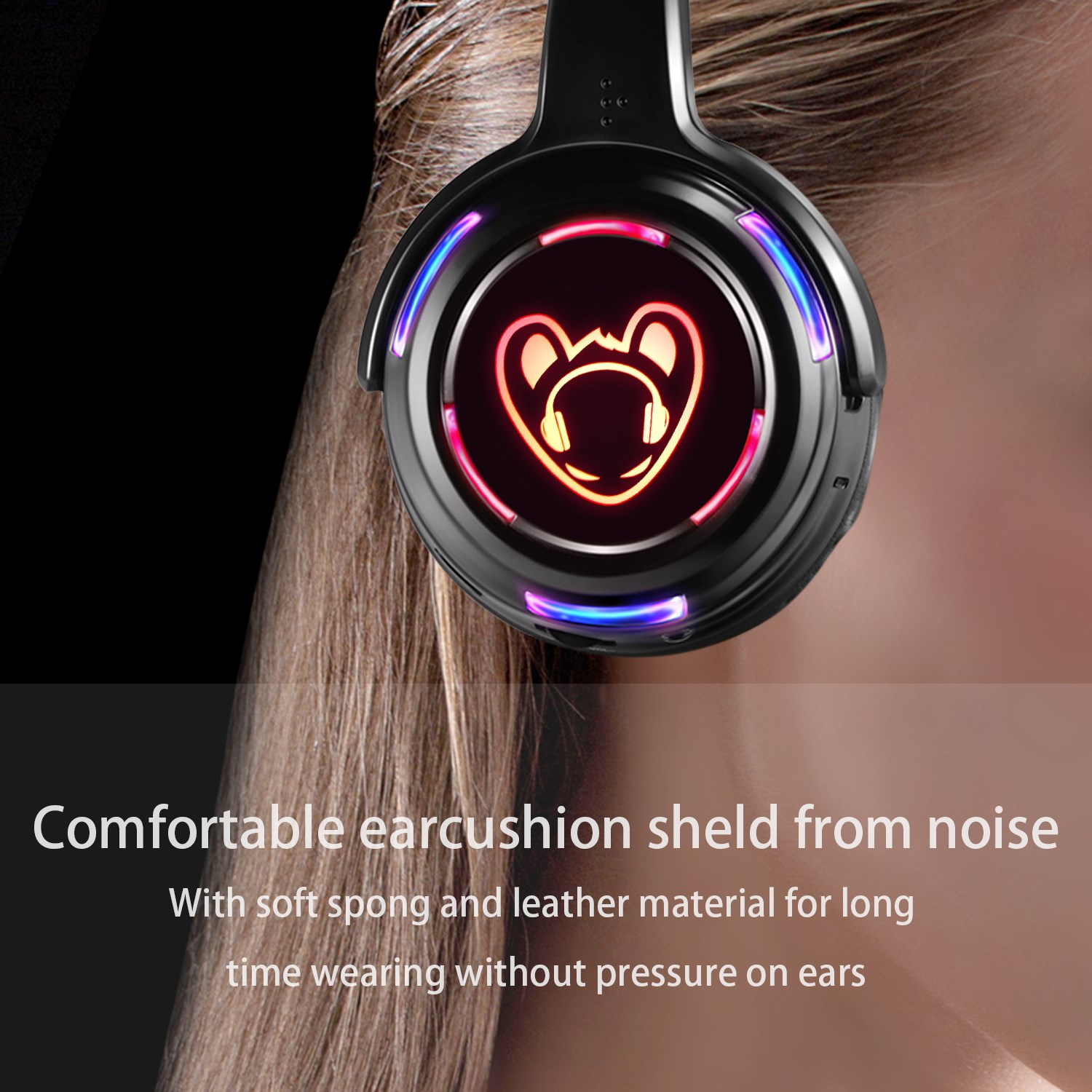 LED Flashing Light Silent Disc - Wired Earphone Lightning ulasan dan harga